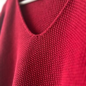 Lucky Brand Deep Red V-Neck Sweater